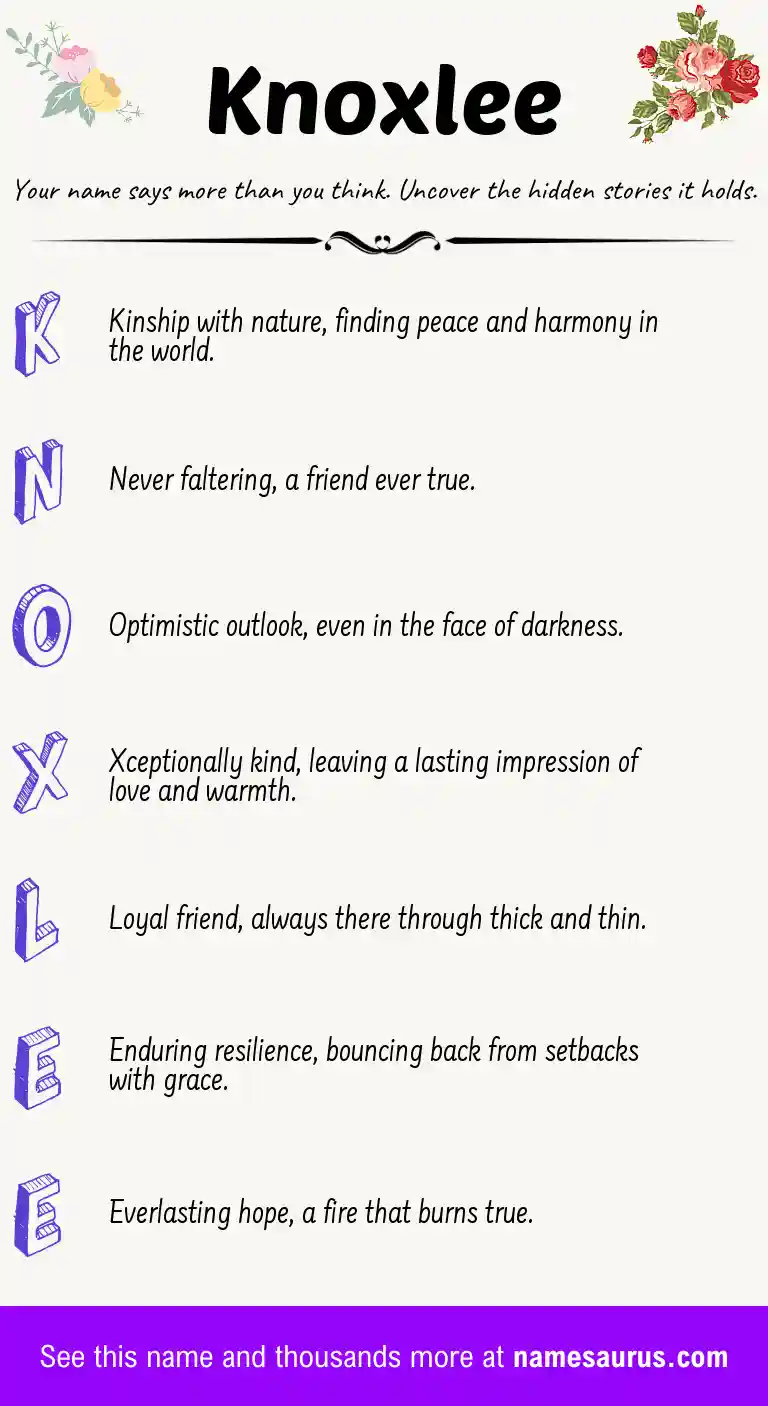 Acrostic poem about Knoxlee.
