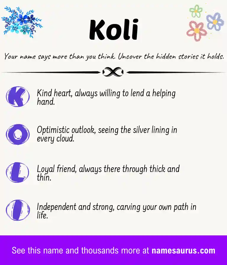 Acrostic poem about Koli.