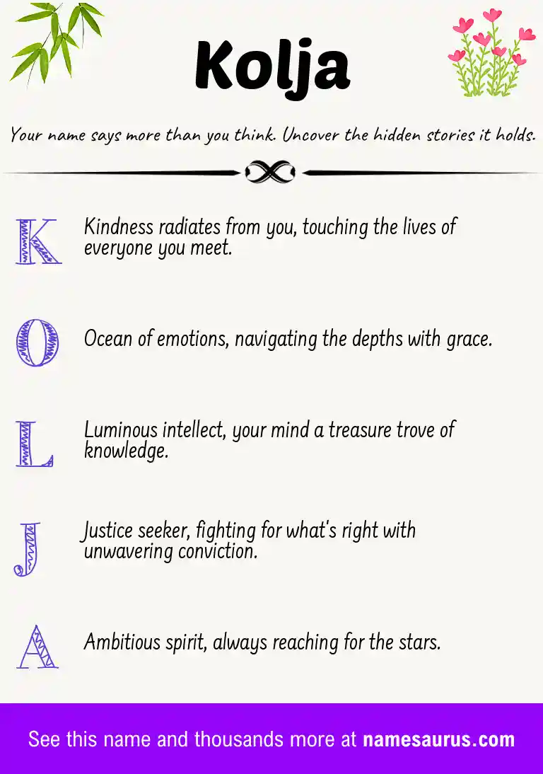 Acrostic poem about Kolja.