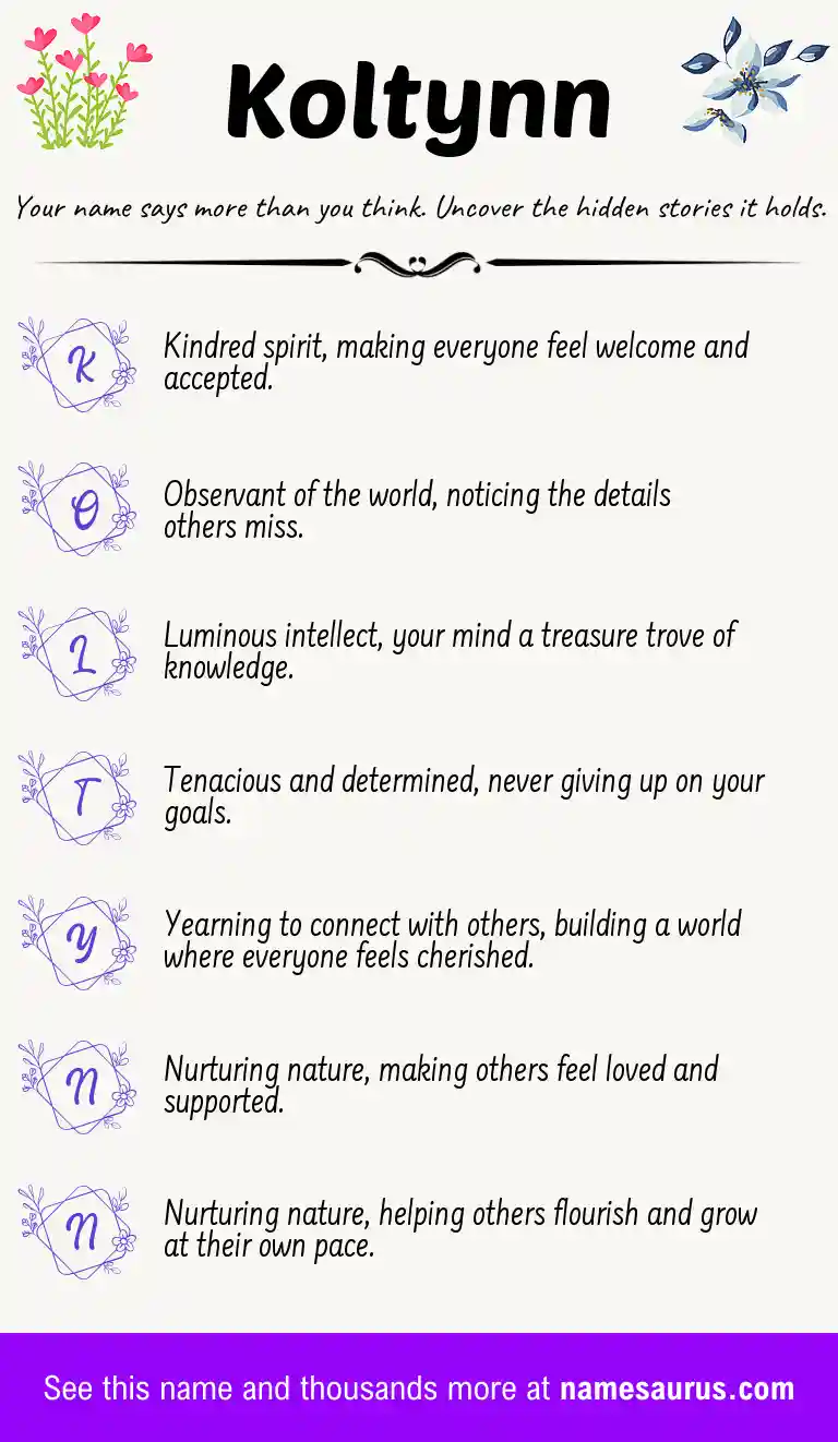 Acrostic poem about Koltynn.