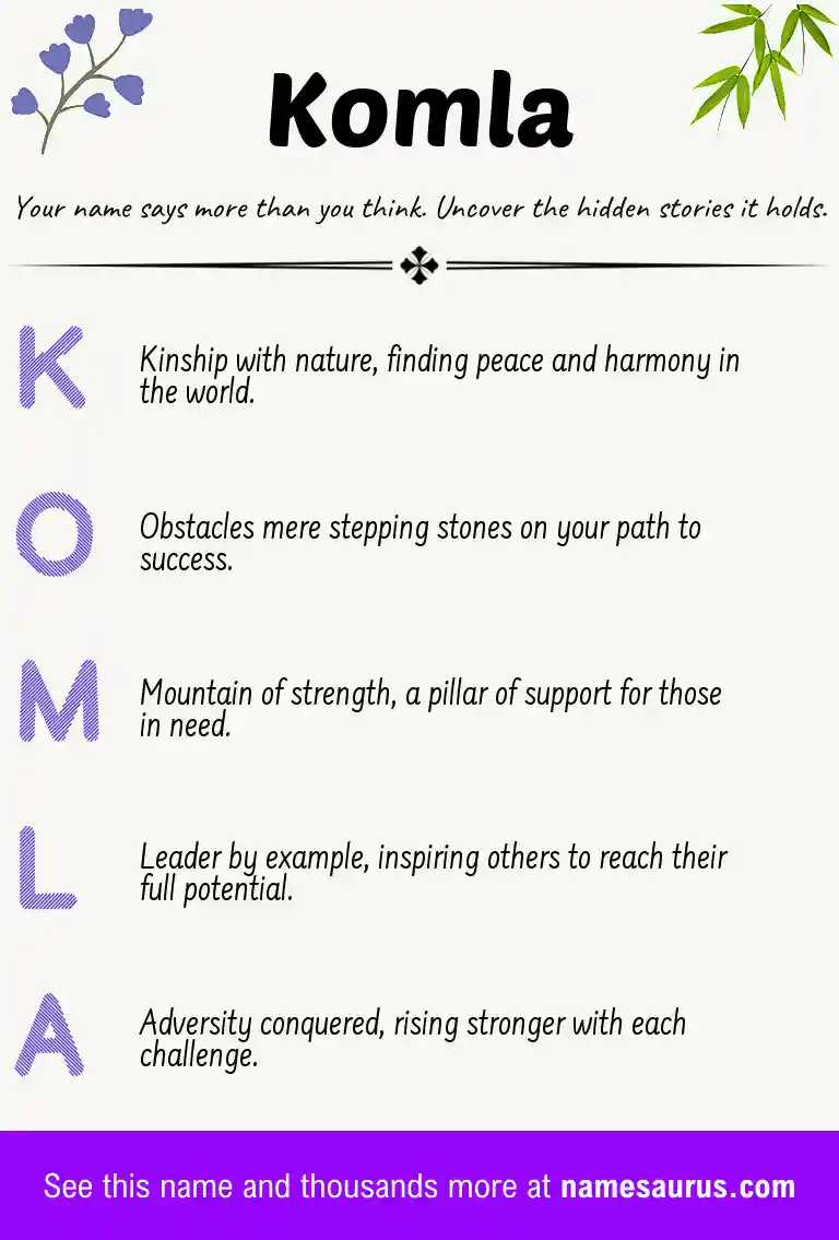 Acrostic poem about Komla.