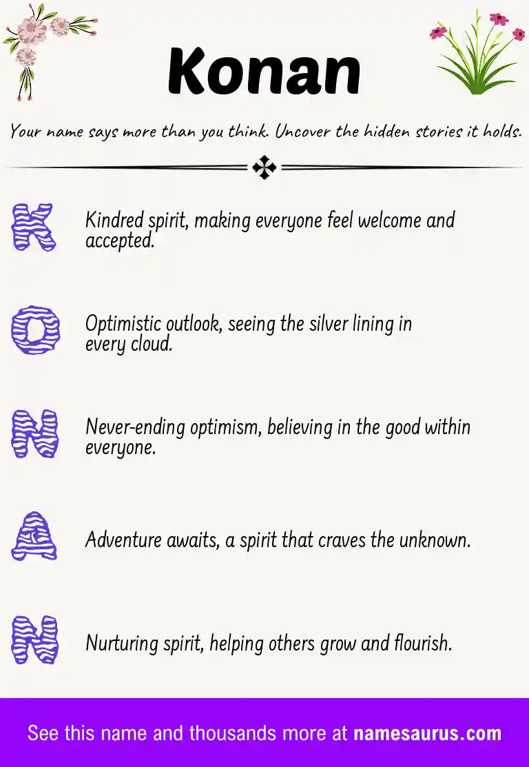 Acrostic poem about Konan.