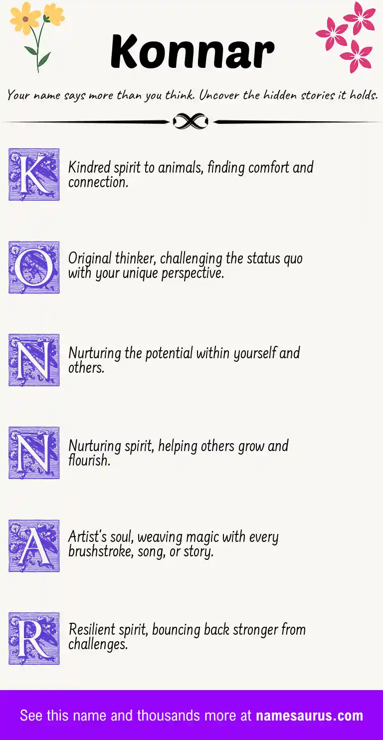 Acrostic poem about Konnar.