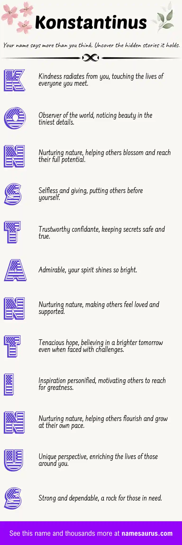 Acrostic poem about Konstantinus.