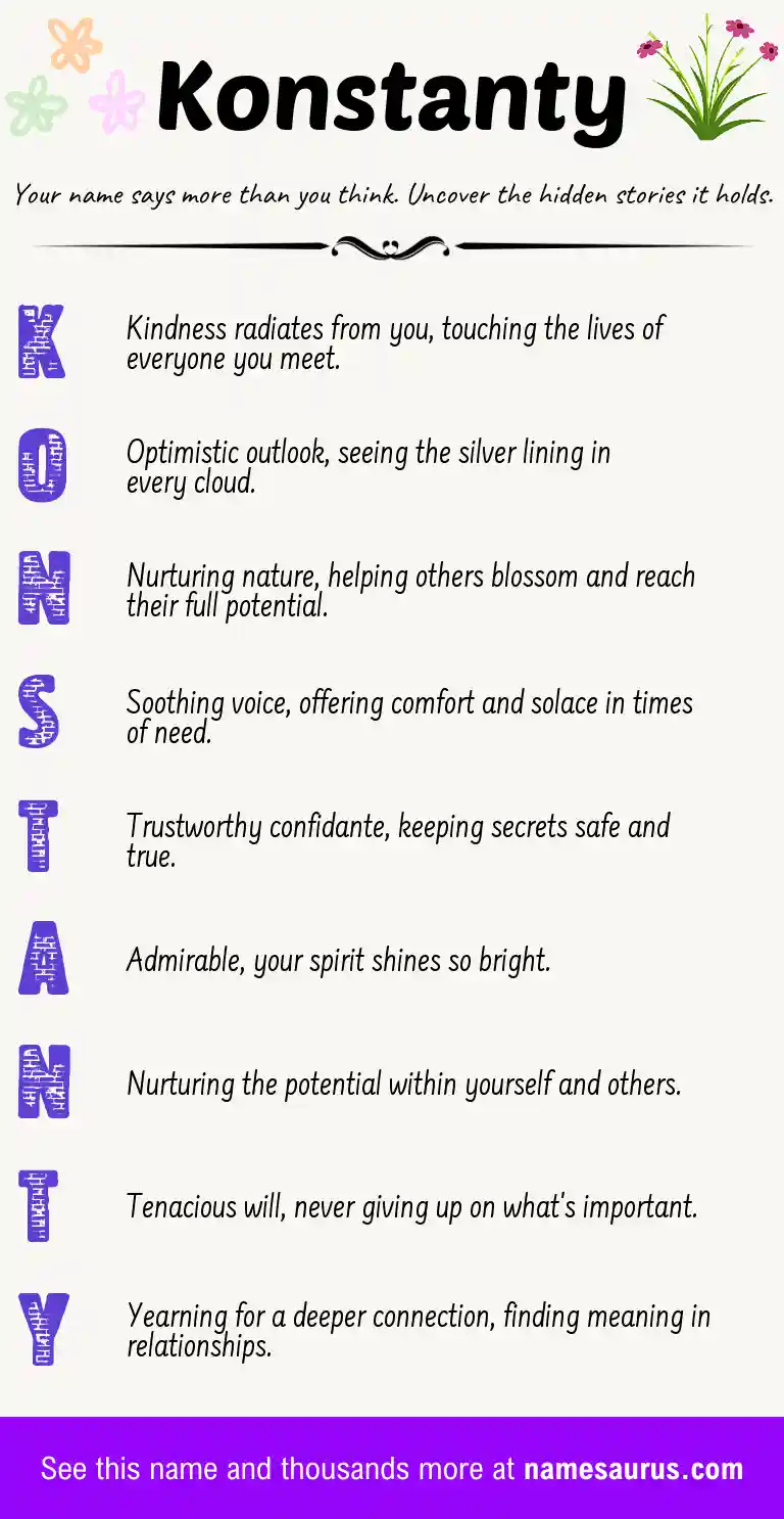 Acrostic poem about Konstanty.