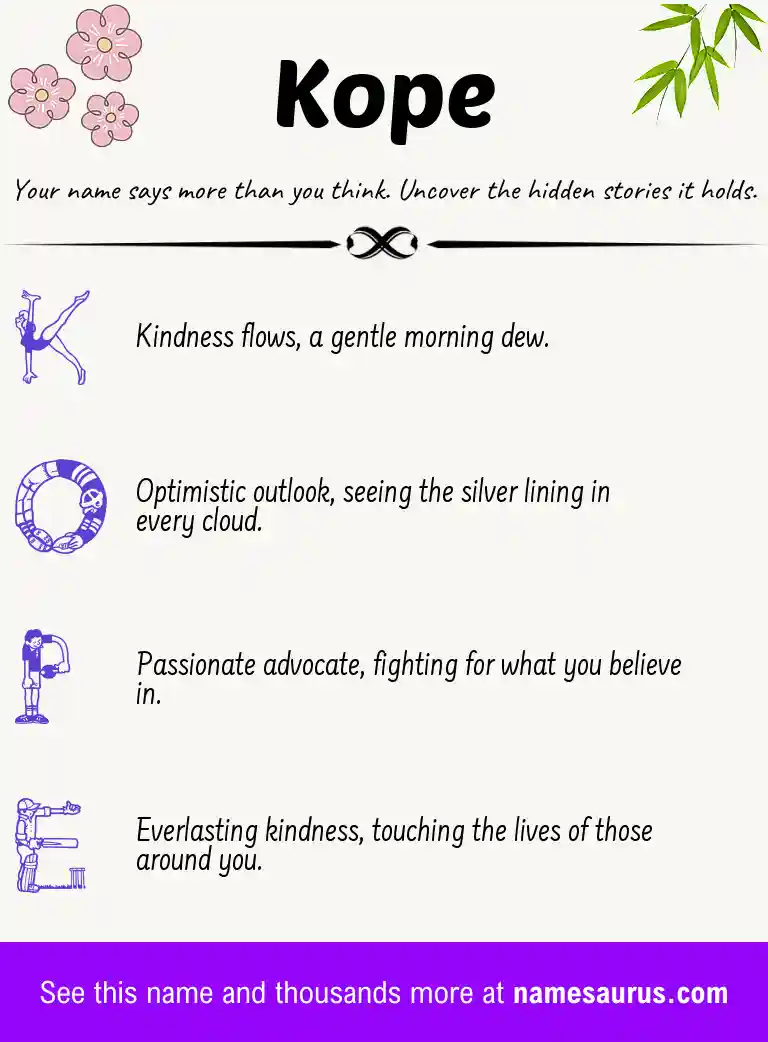 Acrostic poem about Kope.