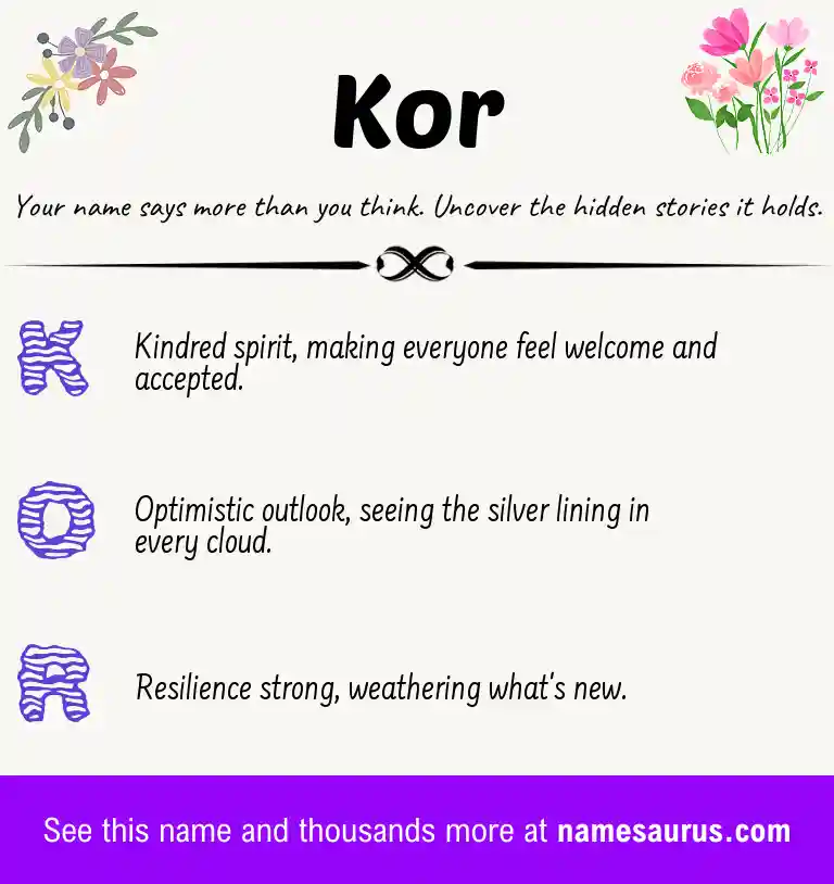 Acrostic poem about Kor.