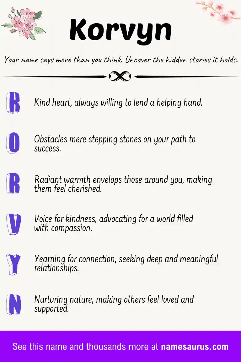 Acrostic poem about Korvyn.