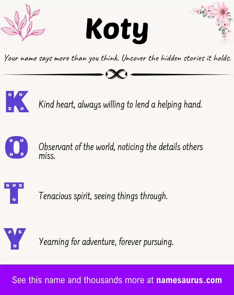 Acrostic poem about Koty.