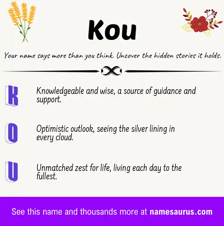 Acrostic poem about Kou.