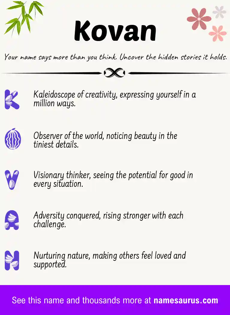 Acrostic poem about Kovan.