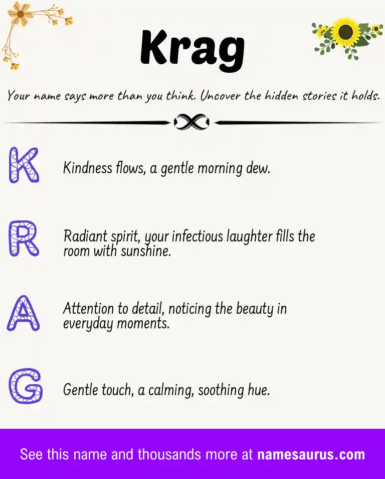 Acrostic poem about Krag.