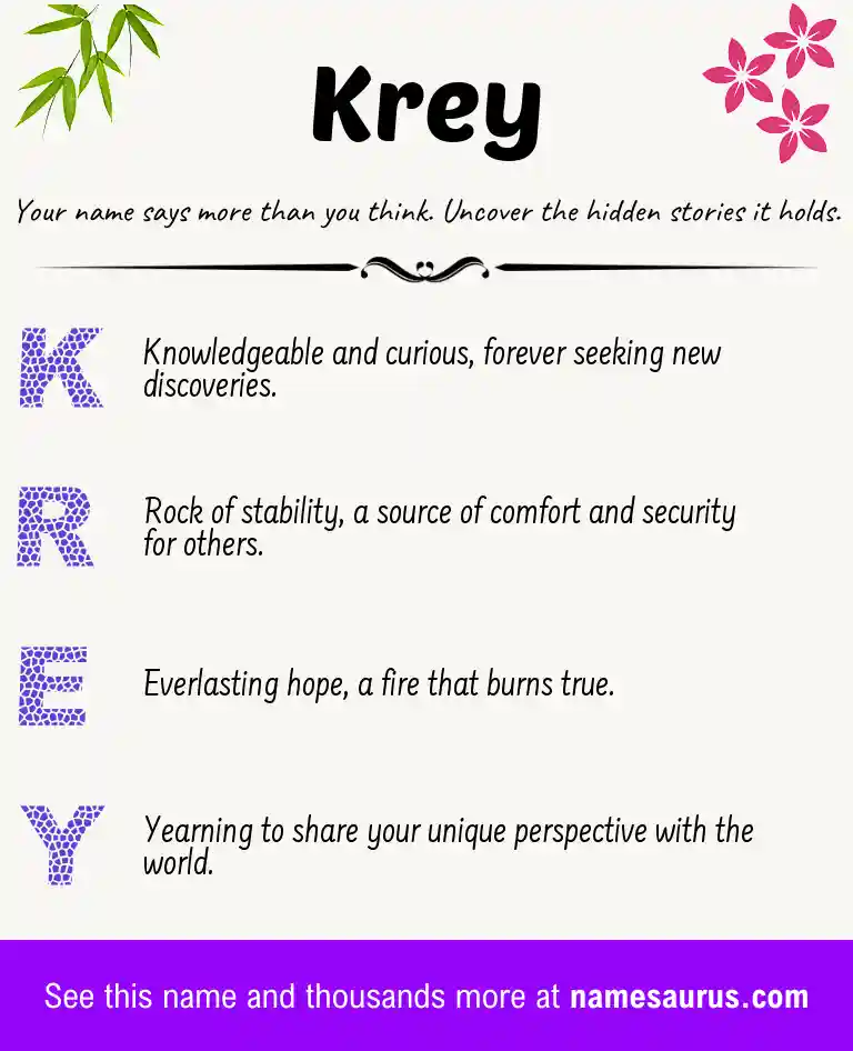 Acrostic poem about Krey.