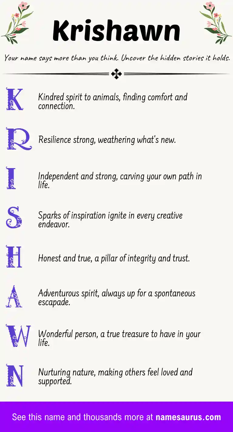 Acrostic poem about Krishawn.