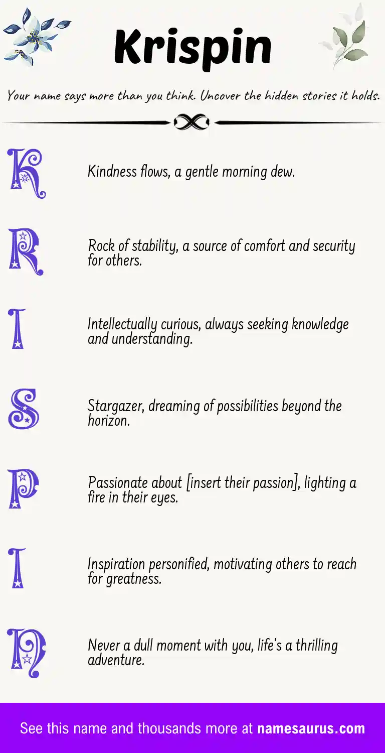 Acrostic poem about Krispin.