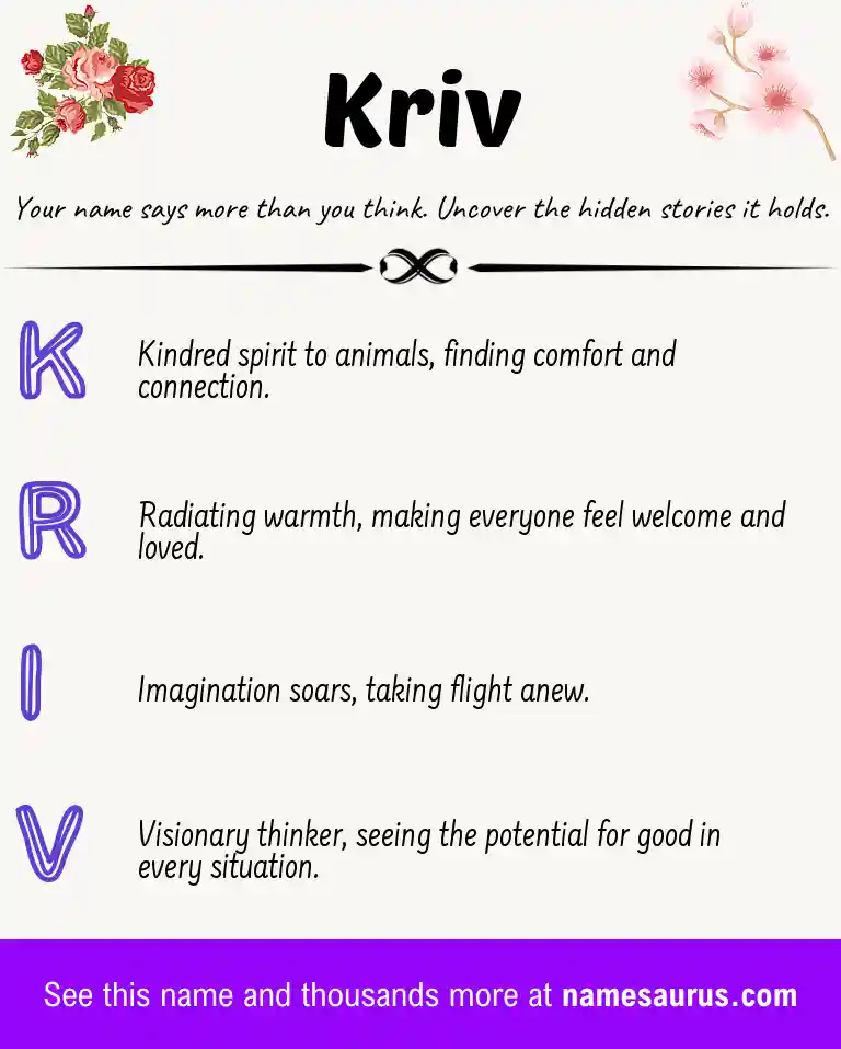 Acrostic poem about Kriv.