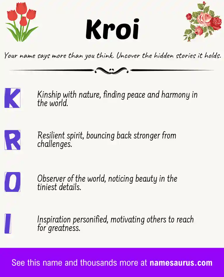 Acrostic poem about Kroi.