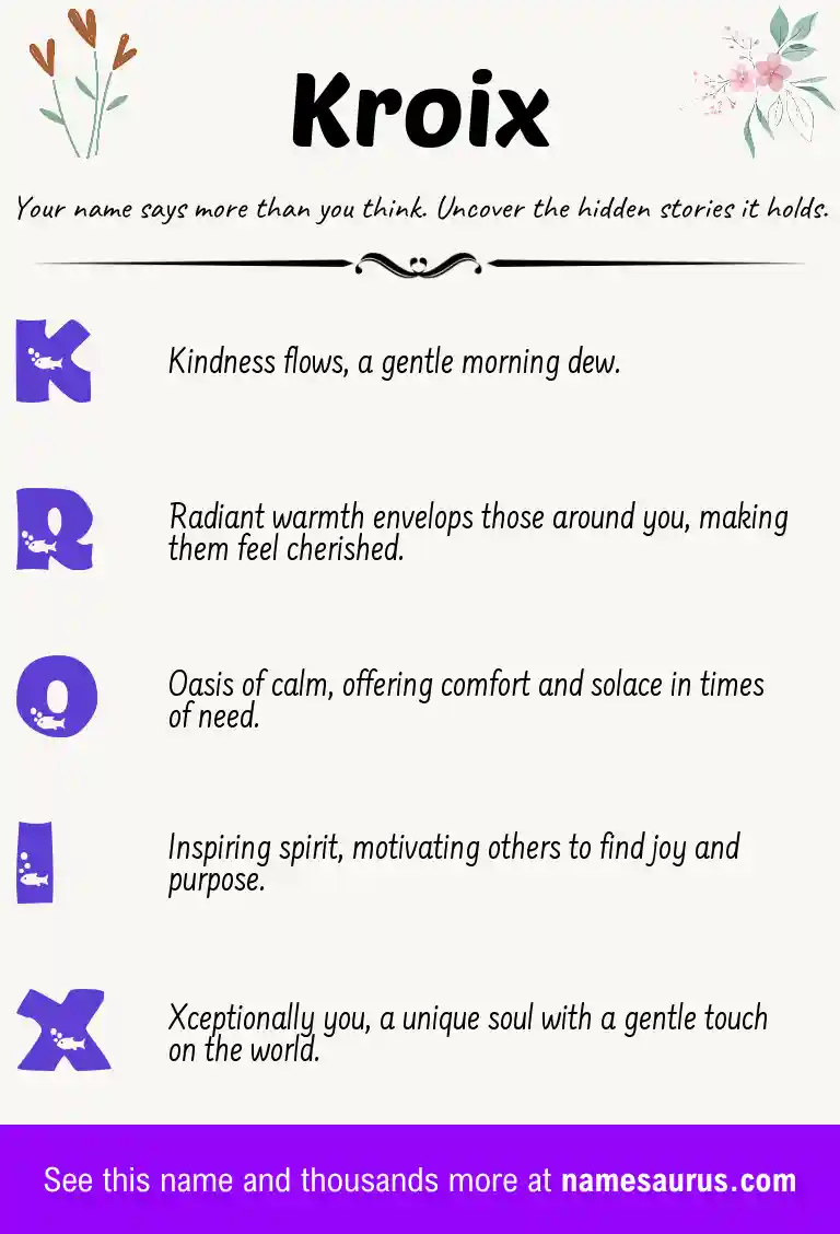 Acrostic poem about Kroix.
