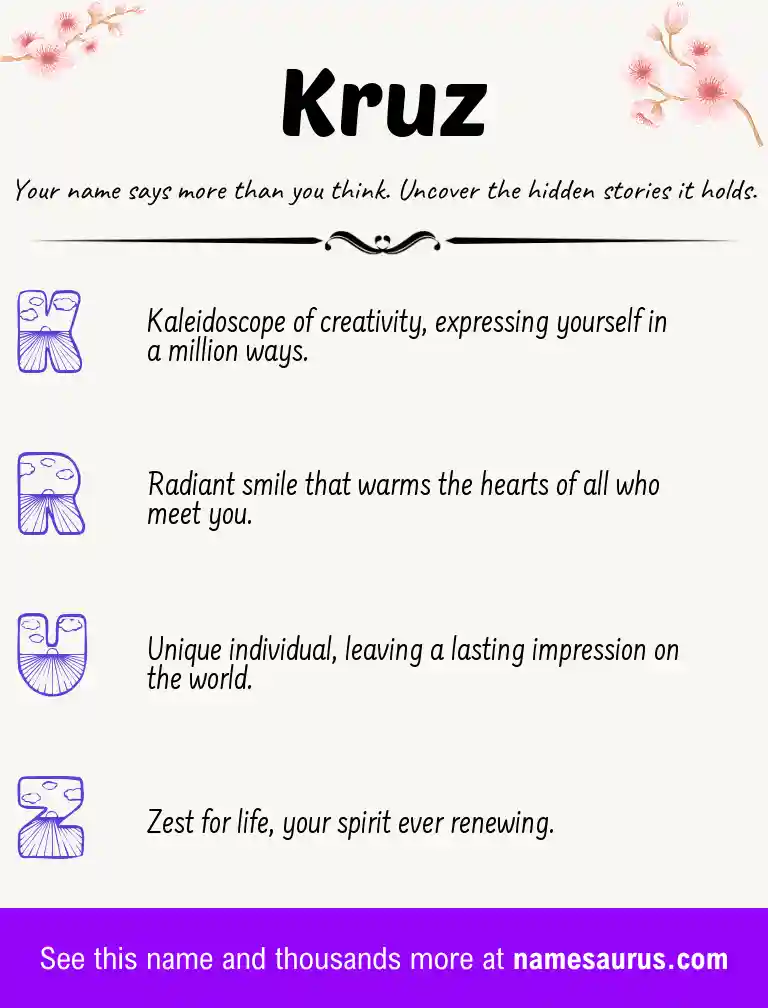 Acrostic poem about Kruz.