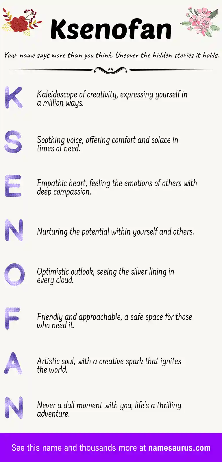 Acrostic poem about Ksenofan.