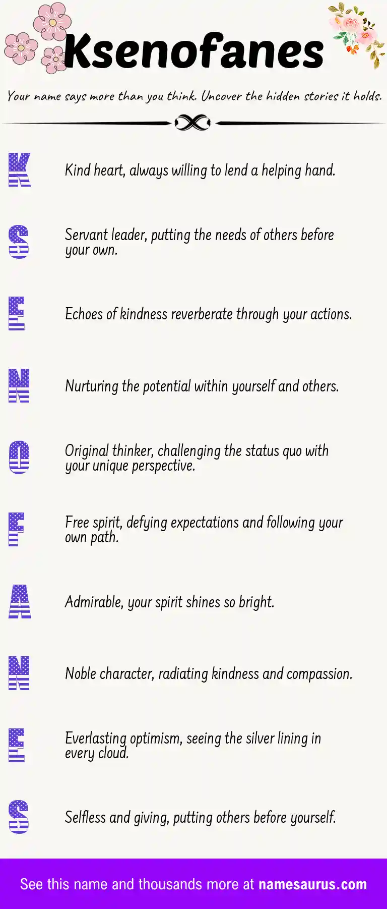 Acrostic poem about Ksenofanes.