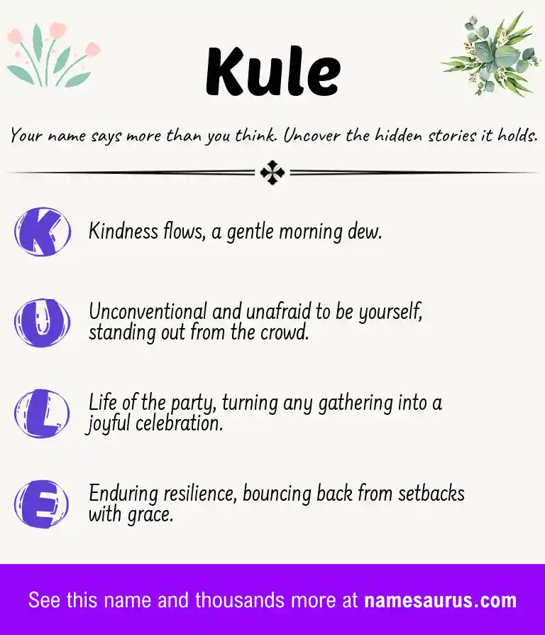 Acrostic poem about Kule.