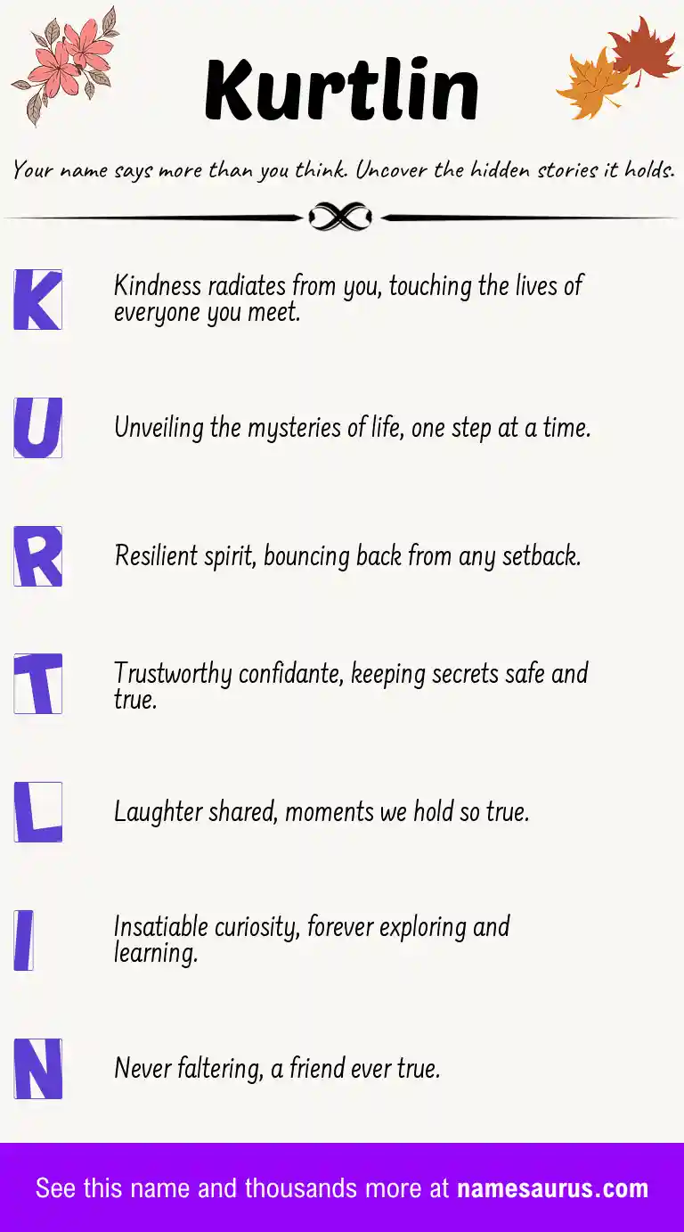 Acrostic poem about Kurtlin.