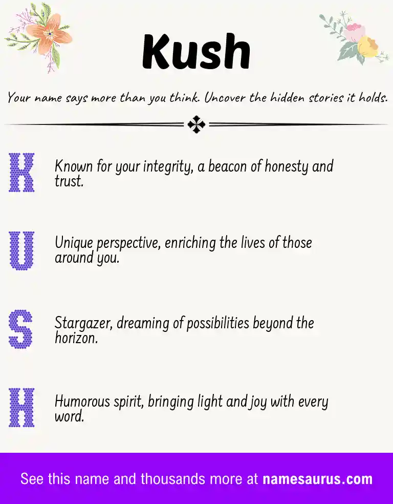 Acrostic poem about Kush.