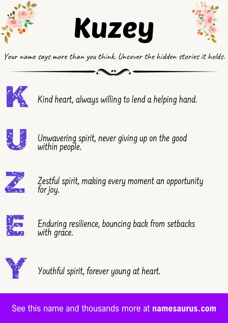 Acrostic poem about Kuzey.
