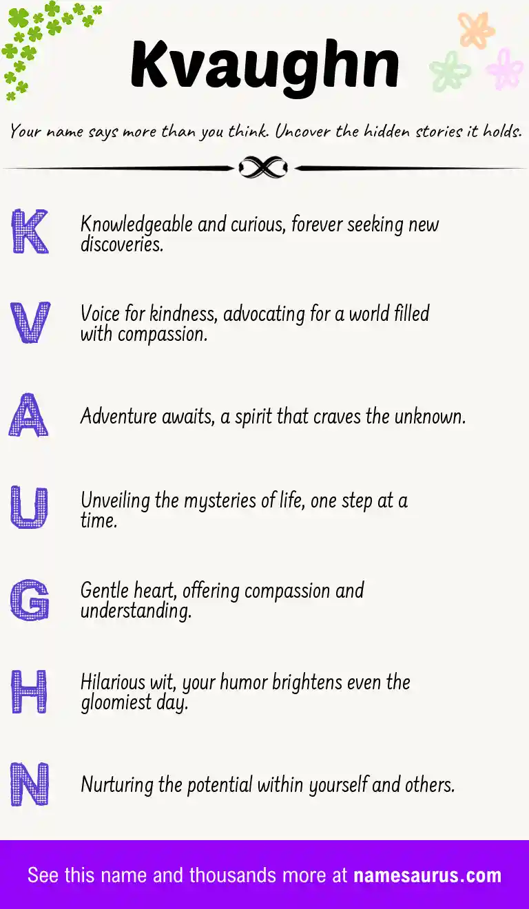 Acrostic poem about Kvaughn.