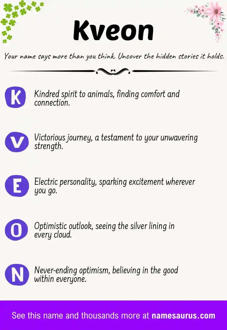Acrostic poem about Kveon.