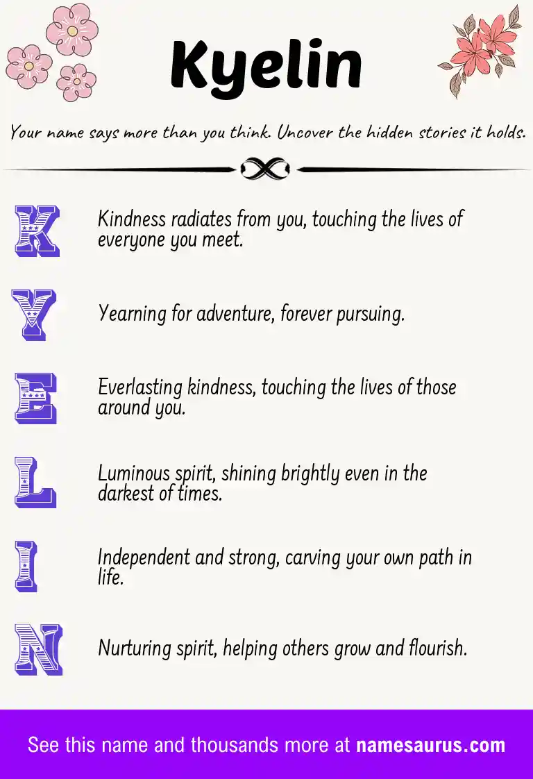 Acrostic poem about Kyelin.