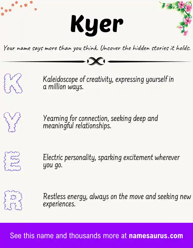Acrostic poem about Kyer.
