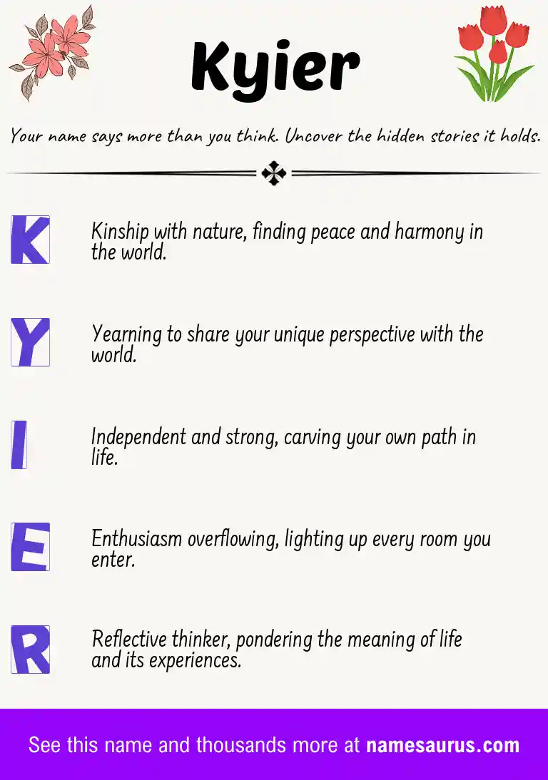 Acrostic poem about Kyier.