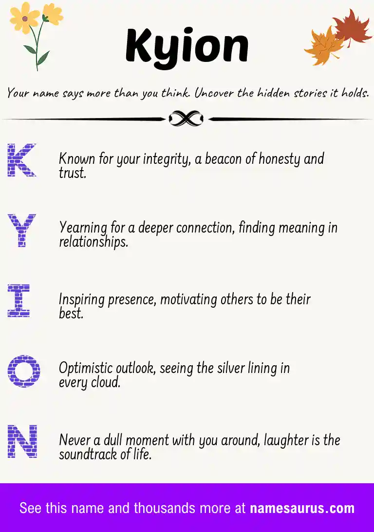 Acrostic poem about Kyion.