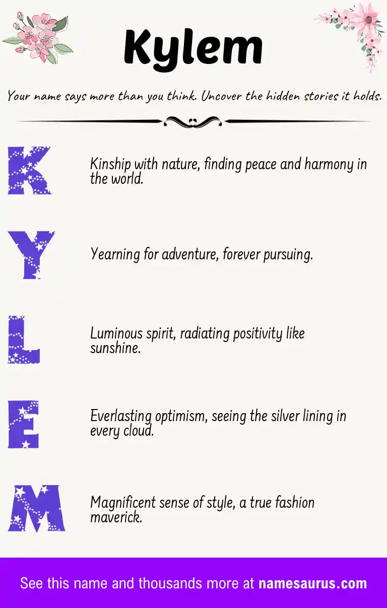 Acrostic poem about Kylem.