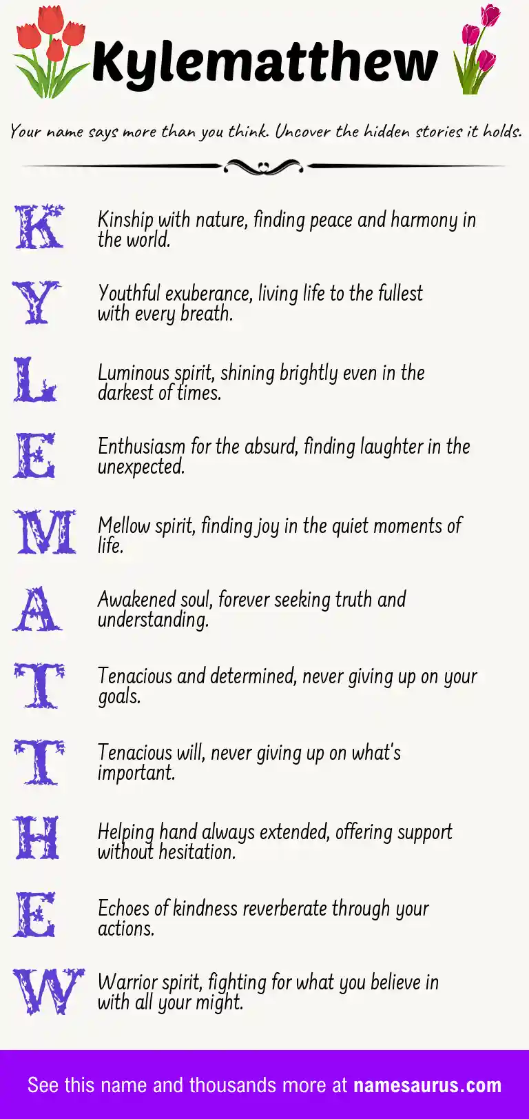 Acrostic poem about Kylematthew.