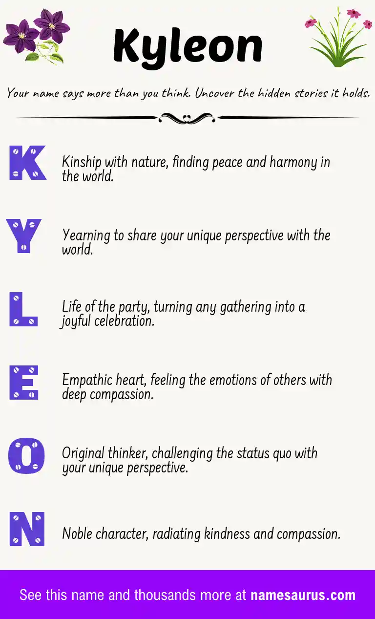 Acrostic poem about Kyleon.