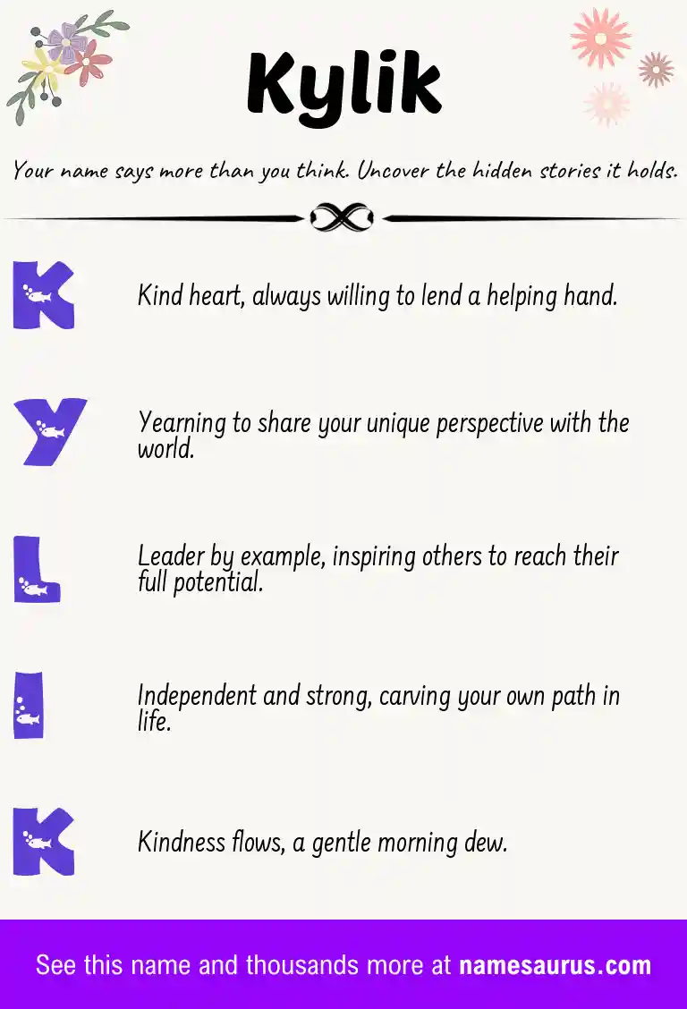Acrostic poem about Kylik.