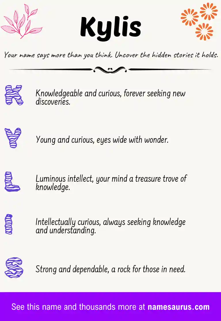 Acrostic poem about Kylis.
