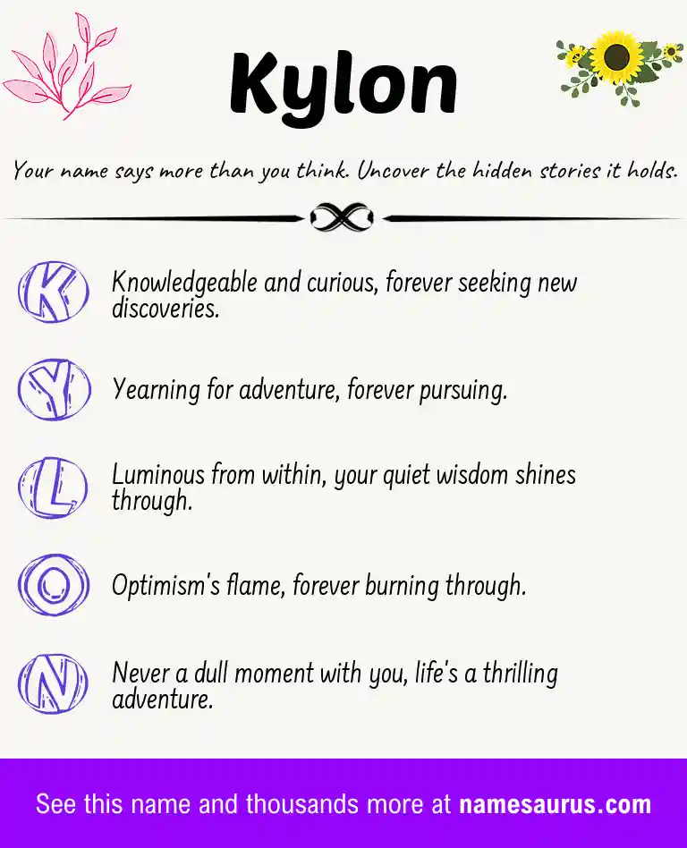 Acrostic poem about Kylon.