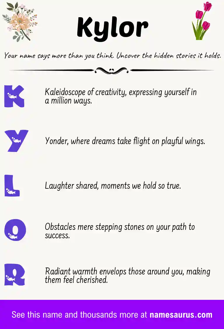 Acrostic poem about Kylor.