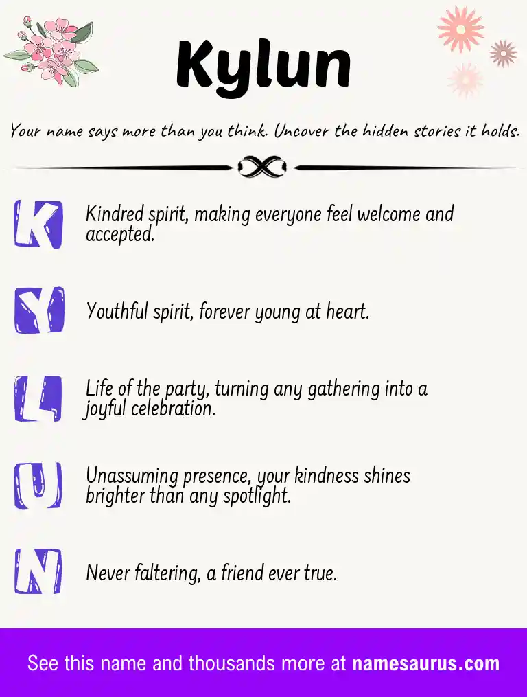 Acrostic poem about Kylun.