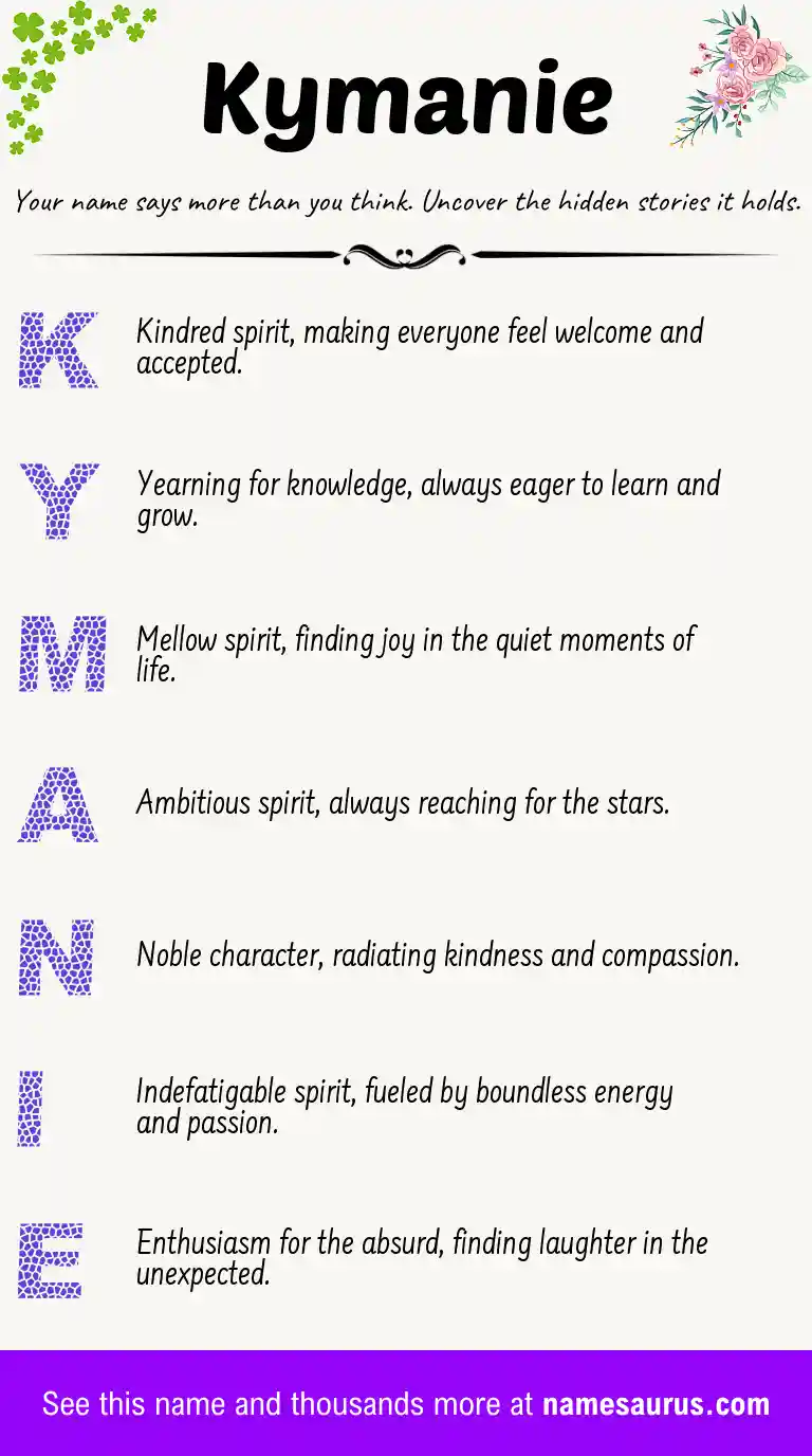 Acrostic poem about Kymanie.