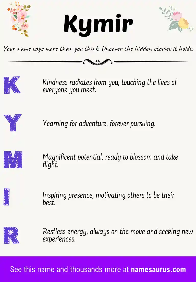 Acrostic poem about Kymir.