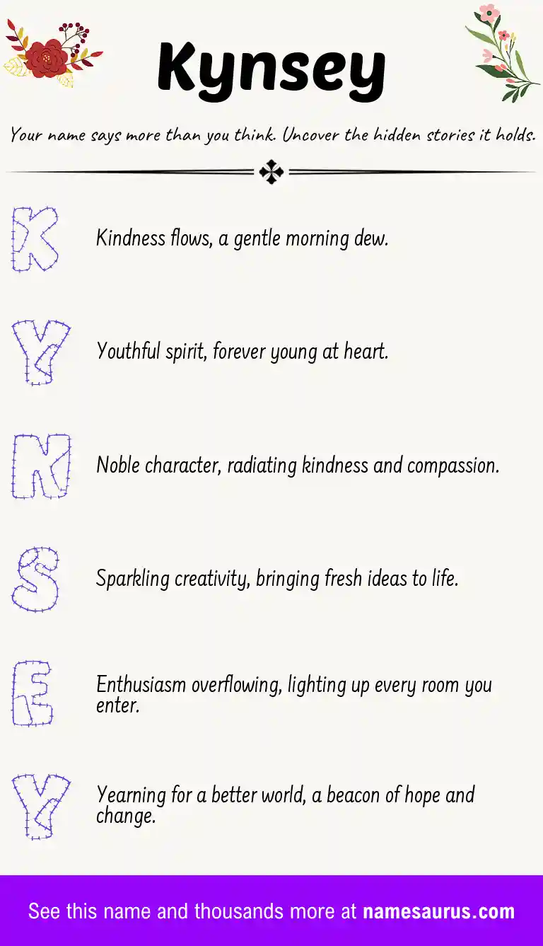 Acrostic poem about Kynsey.