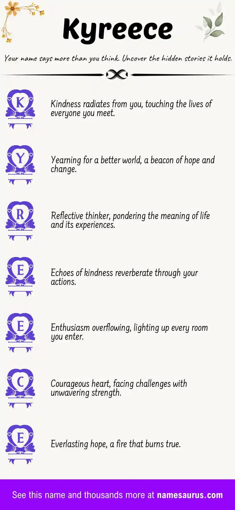 Acrostic poem about Kyreece.
