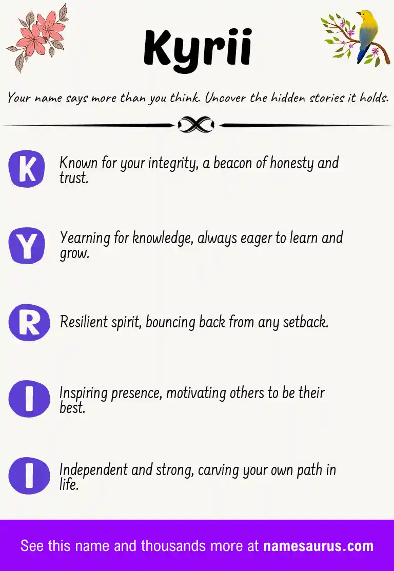 Acrostic poem about Kyrii.