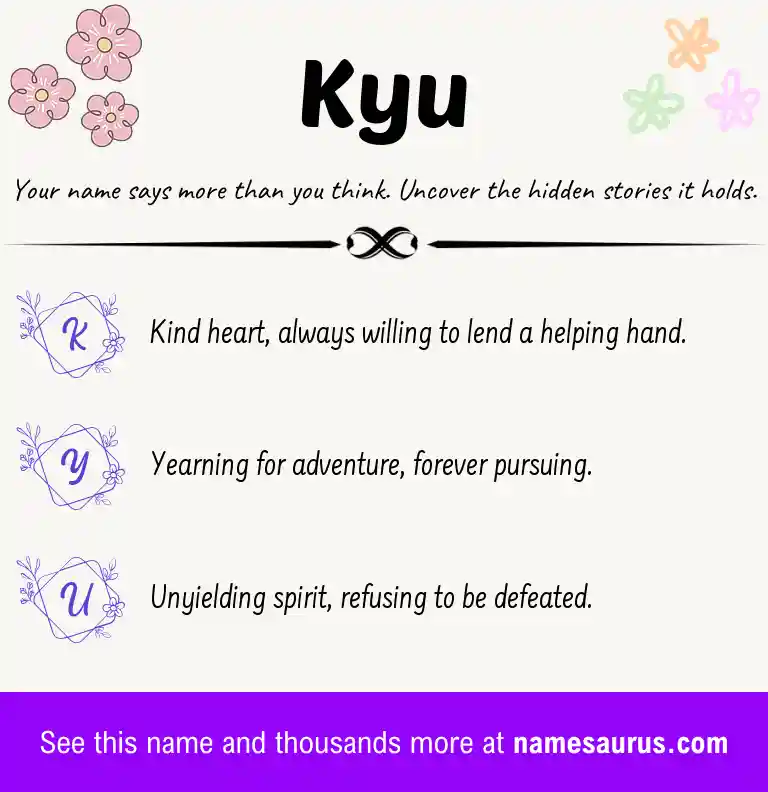 Acrostic poem about Kyu.