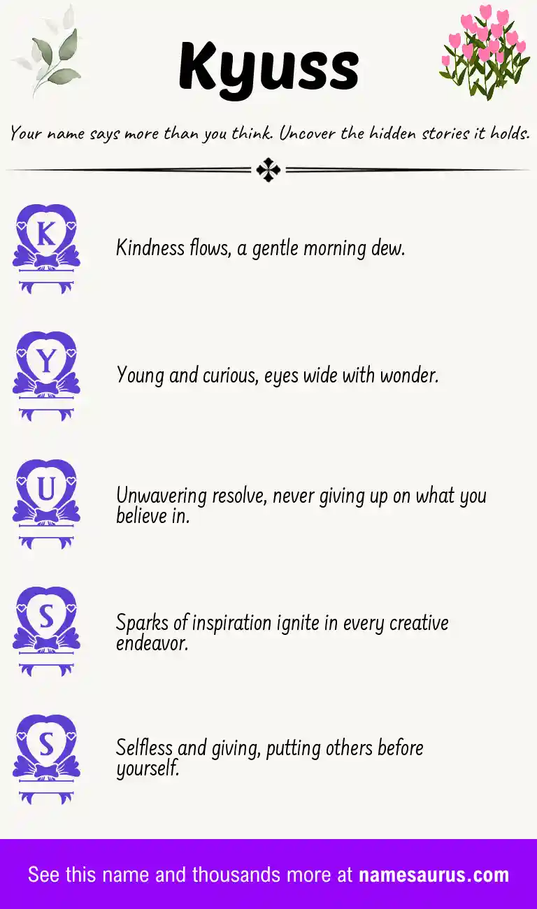 Acrostic poem about Kyuss.